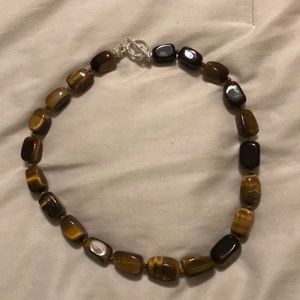 Silver tigers eye necklace